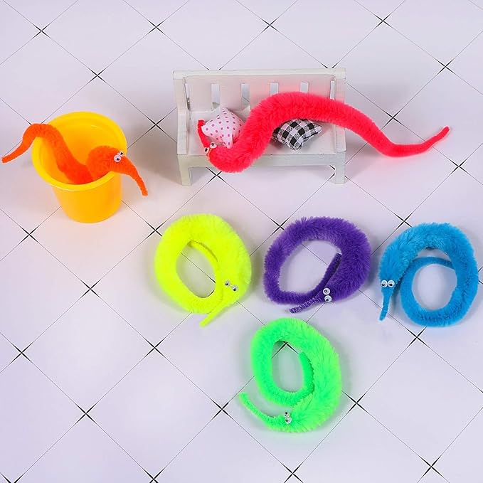 Magic Worm Fidget Toys for Kids & Adults — Pack of 2 Multicolor Sensory Stress Relief Toys