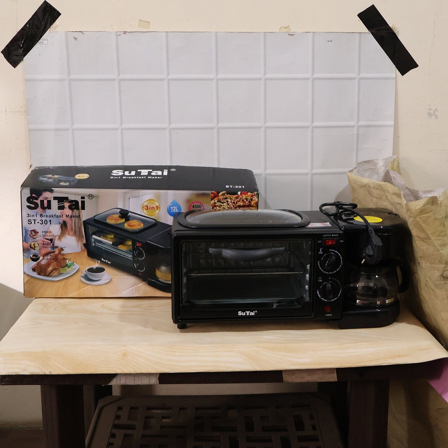 Suta 3 In 1 Breakfast Maker Compact Kitchen Multi-functional Appliance