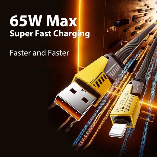 65W 4-in-1 USB Transformer Charging & Data Cable — Multi-Device Fast Charge