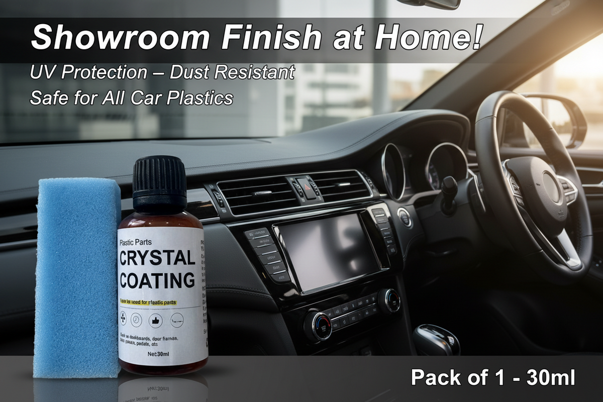 Crystal Coating for Car Plastic Parts — Plastic Restorer & Interior Refresher 30ml (Pack of 1)