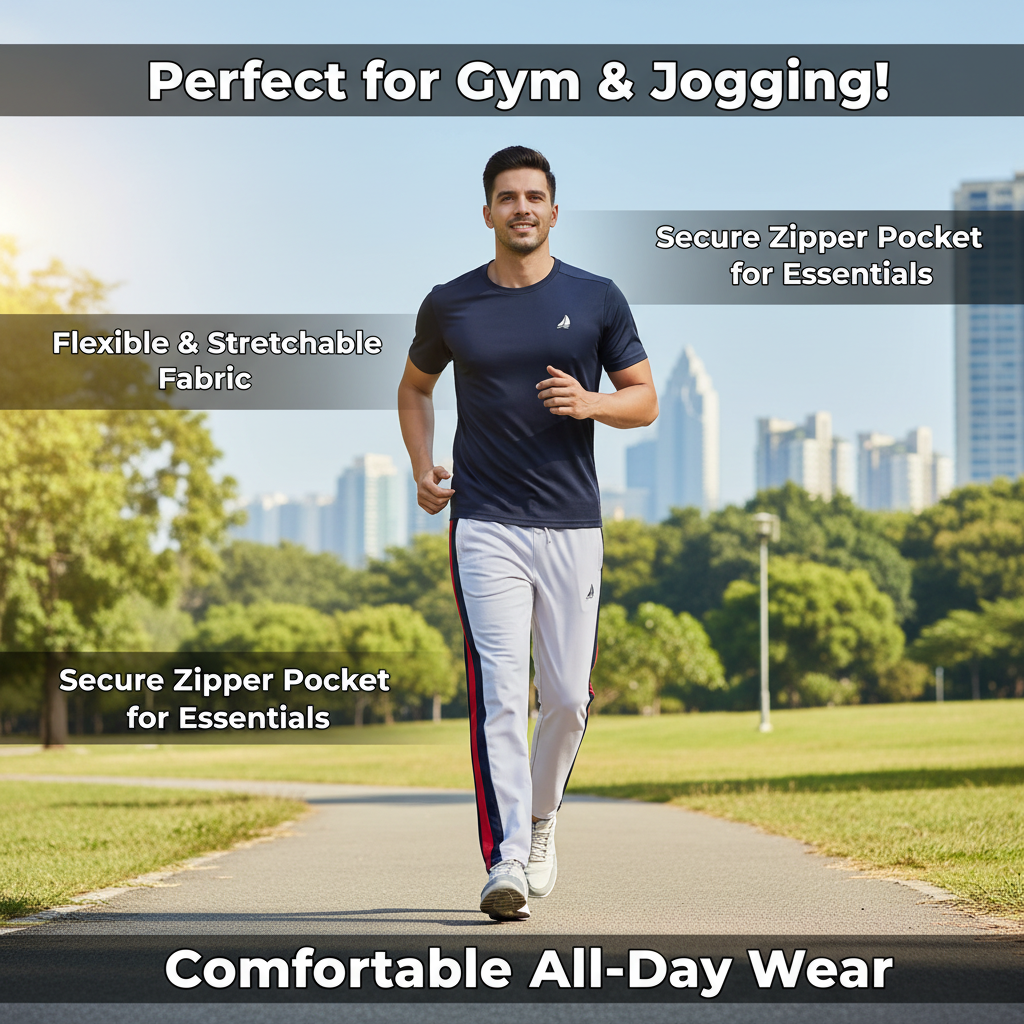 Plain Jogger with Zipper Pocket โ Comfortable Everyday Jogger Pants for Men