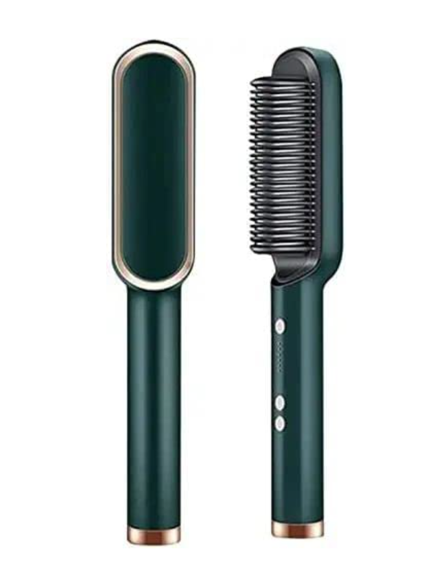 Tourmaline Ceramic Hair Curler Brush | Hair Straightening Iron Perfect for Saloon at Home Hair Styler