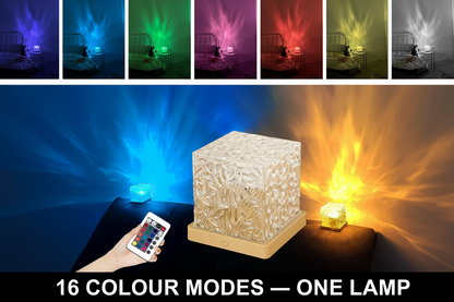 LED 3D Ocean Wave Projector Night Lamp — Water Ripple Northern Lights Room Decor