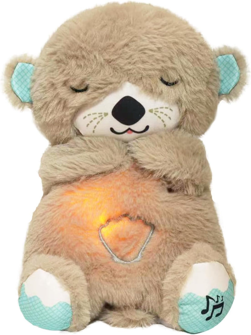 Music Otter Soothing Sound & Light Sleep Baby Toy — Breathing Plush with 11 Sensory Features