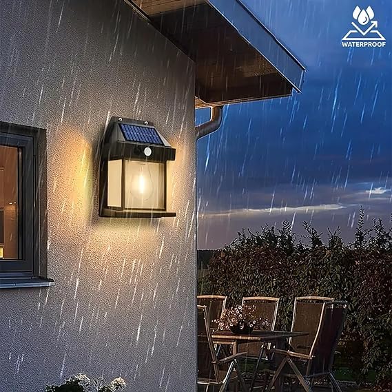 Solar Motion Sensor LED Night Light — Outdoor Wireless Security Lamp (IP65 Waterproof)