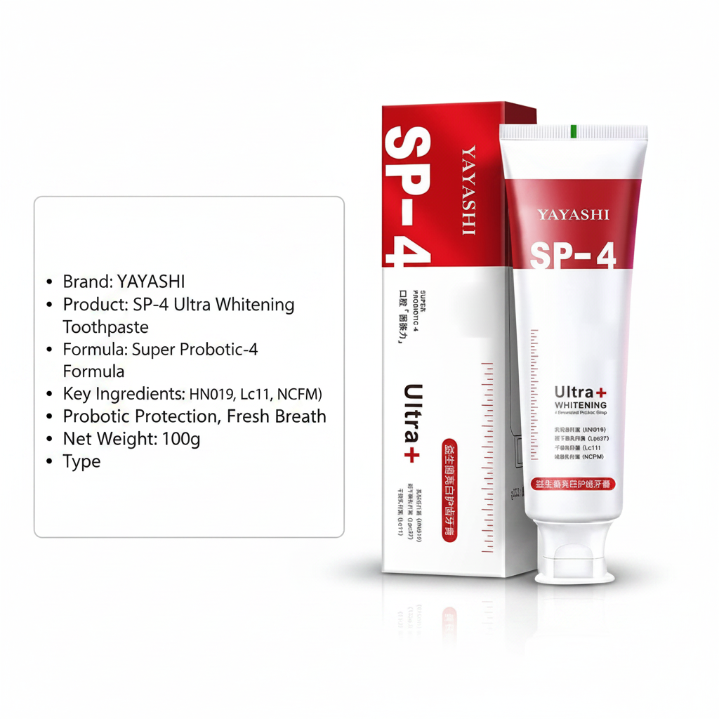 Probiotic Ultra Whitening Toothpaste pack of 2 with white and blue tubes for oral health and teeth brightening.