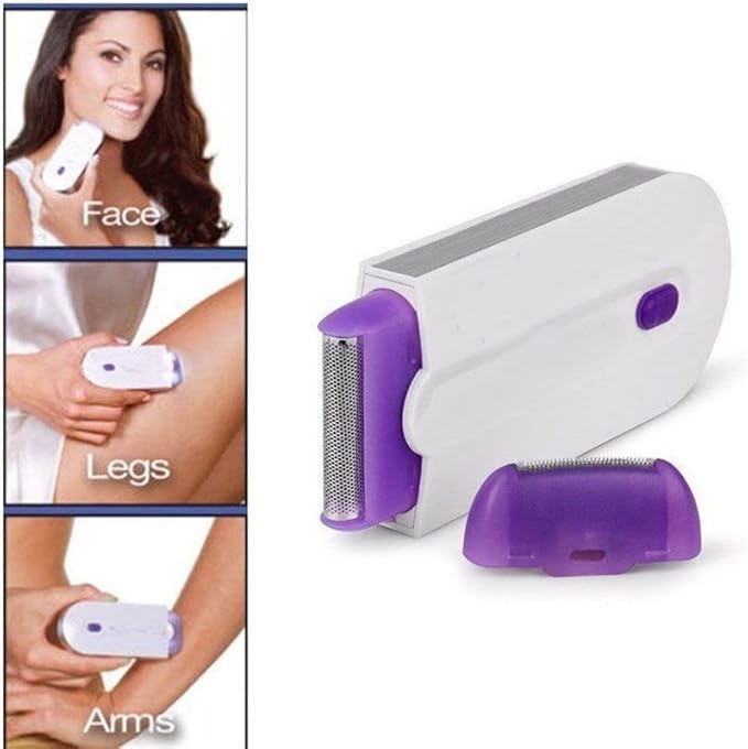 Rechargeable Epilator — Pain-Free Hair Removal Razor for Women (Purple)