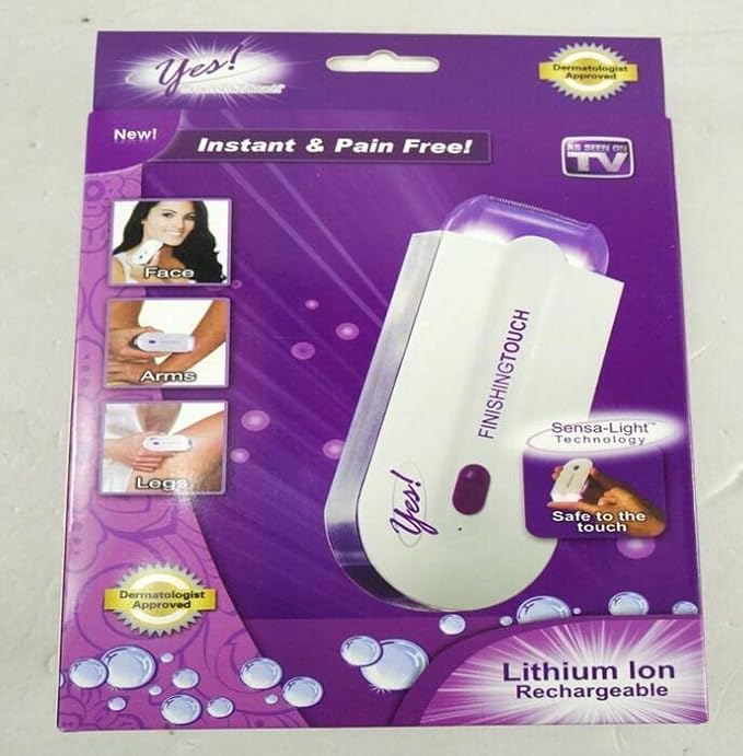Rechargeable Epilator — Pain-Free Hair Removal Razor for Women (Purple)