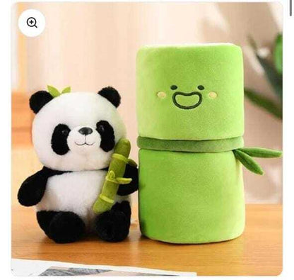 Panda Plush with Bamboo Soft Toy — Cute Stuffed Animal for Kids
