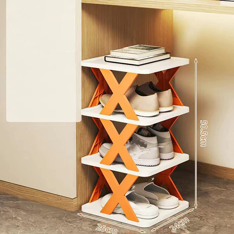 Foldable Shoe Rack (Multicolor) | Collapsible Space-Saving Shoe Organiser for Home