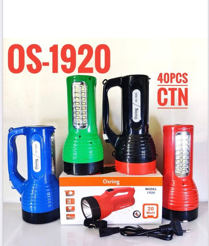 30W Rechargeable Waterproof LED Torch Emergency Light — High Power Long Range
