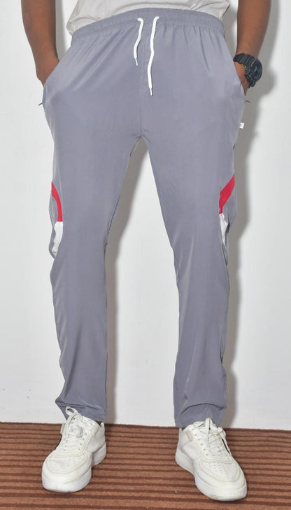 Men's Solid Striped Track Pants — Comfortable Jogger Lower with Zipper Pocket