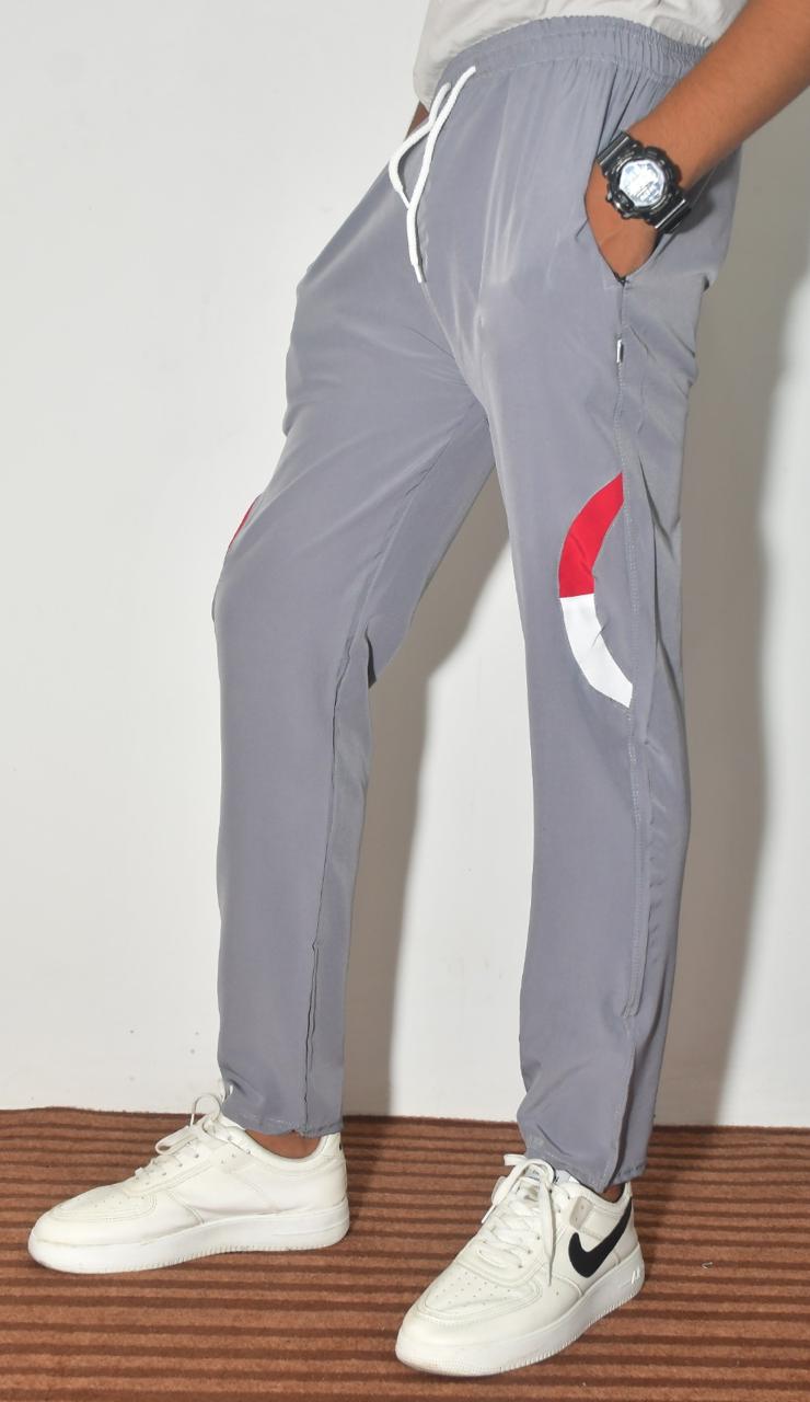Men's Solid Striped Track Pants — Comfortable Jogger Lower with Zipper Pocket