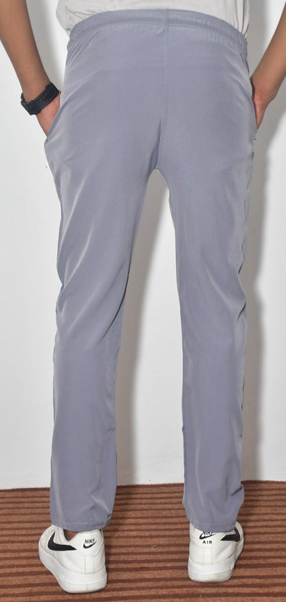 Men's Solid Striped Track Pants — Comfortable Jogger Lower with Zipper Pocket