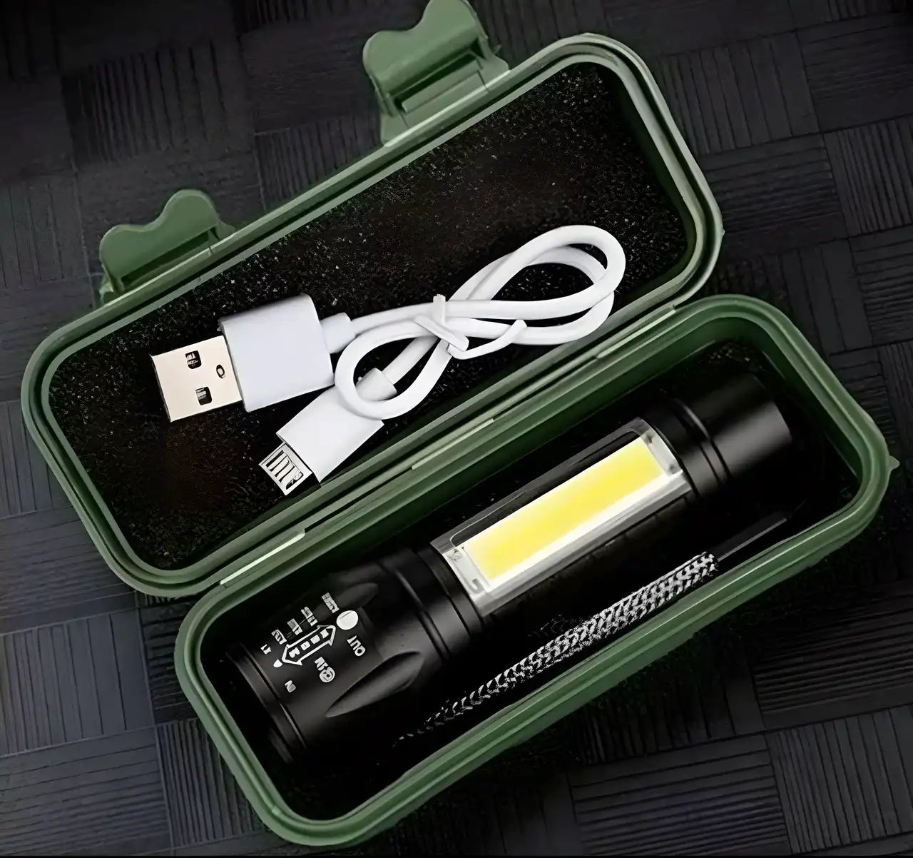 Pocket Size Mini XPE + COB LED Tactical Flashlight — Compact EDC Torch