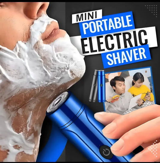 Mini Portable Electric Shaver for Men — Compact USB Rechargeable Rotary Razor
