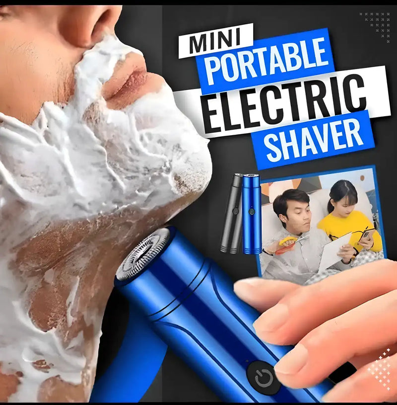 Mini Portable Electric Shaver for Men — Compact USB Rechargeable Rotary Razor