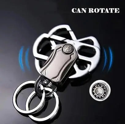 4-in-1 Keychain Spinner Multi-Function Tool — Waist Double Ring Keychain Gift
