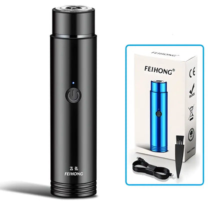Mini Portable Electric Shaver for Men — Compact USB Rechargeable Rotary Razor
