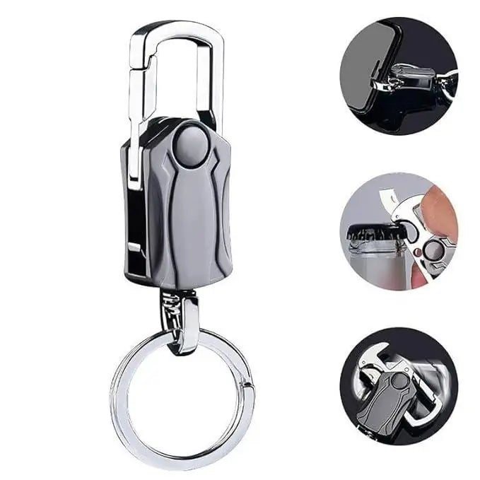 4-in-1 Keychain Spinner Multi-Function Tool — Waist Double Ring Keychain Gift