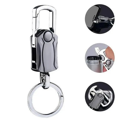 4-in-1 Keychain Spinner Multi-Function Tool — Waist Double Ring Keychain Gift