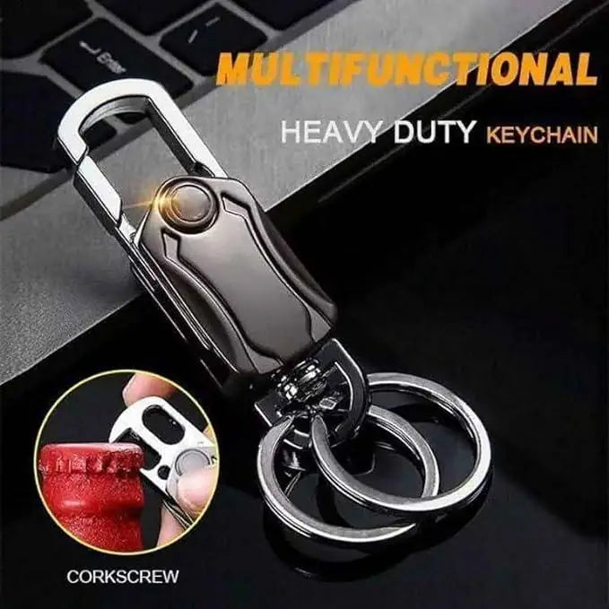 4-in-1 Keychain Spinner Multi-Function Tool — Waist Double Ring Keychain Gift