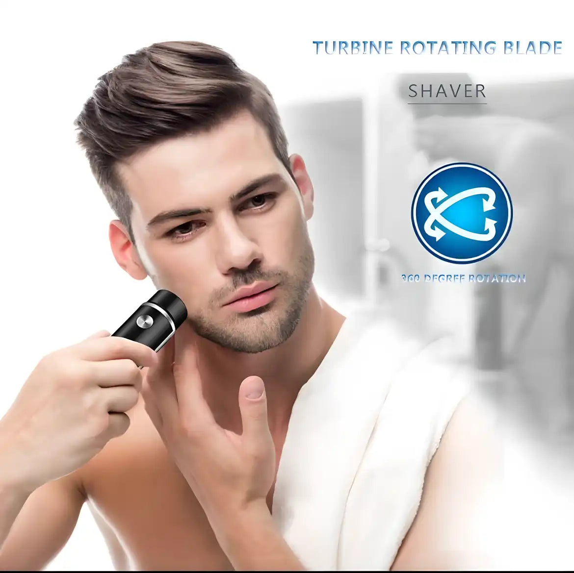 Mini Portable Electric Shaver for Men — Compact USB Rechargeable Rotary Razor