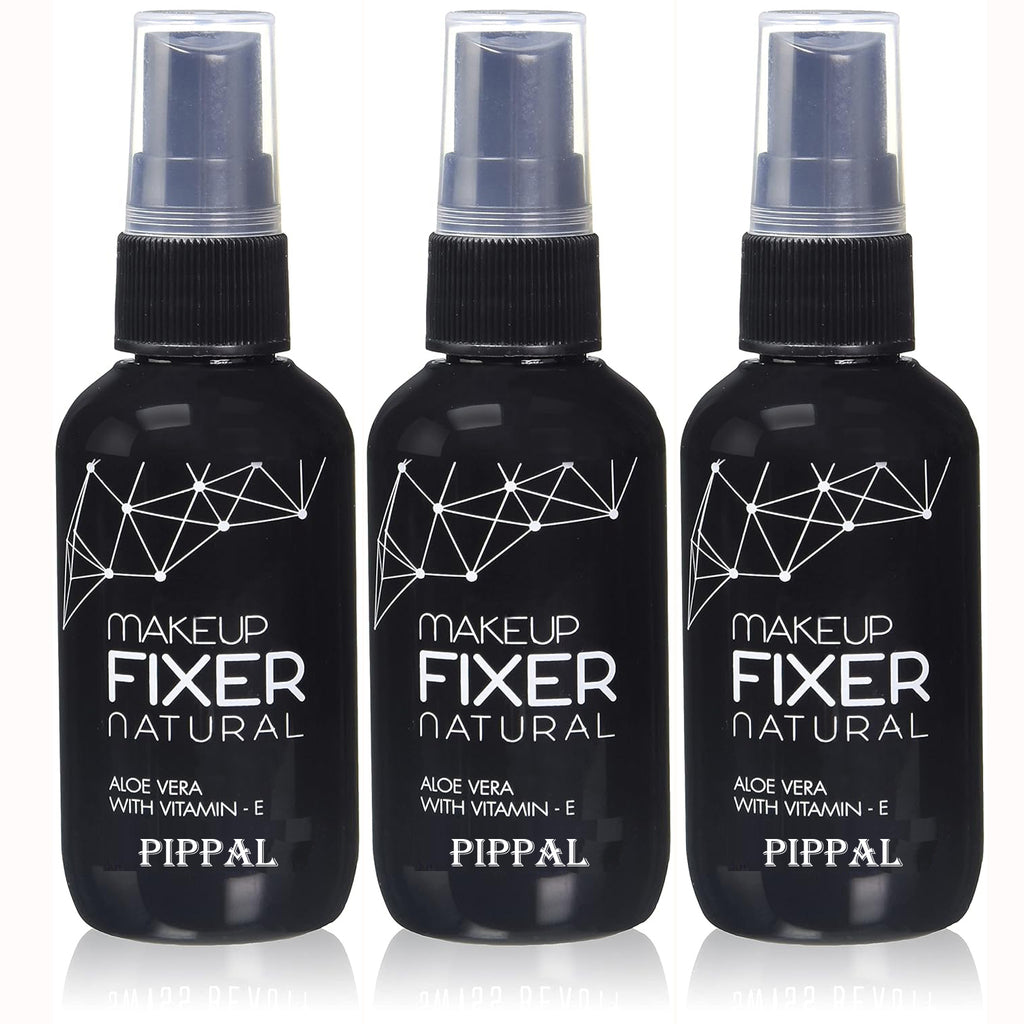 Pippal Beauty Makeup Fixer Natural Dewy Finish with Vitamin E And Aloe Vera Long-Lasting Spray 80ml (Pack of 3)