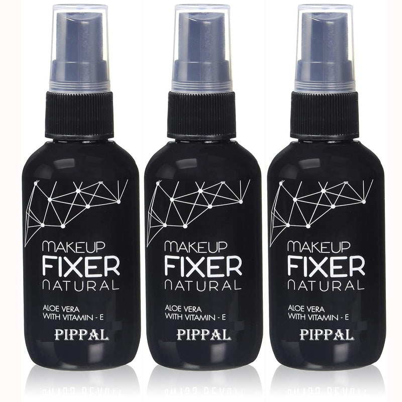 Pippal Beauty Makeup Fixer Natural Dewy Finish with Vitamin E And Aloe Vera Long-Lasting Spray 80ml (Pack of 3)