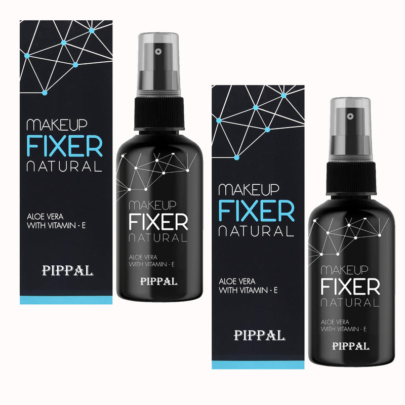 Pippal Beauty Makeup Fixer Natural Dewy Finish with Vitamin E And Aloe Vera Long-Lasting Hydrating & Refreshing Setting Spray 80ml (Pack of 2)