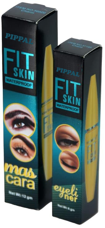 Pippal Fit Skin Mascara with Eyeliner Ultra Volume Volumizing Mascara for Bold And Dramatic Lashes Long Lasting Waterproof 12Gm (Pack of 1)