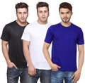 Ketex Round Neck Men's Polyester Blend Dri Fit T-Shirts (Pack of 3)