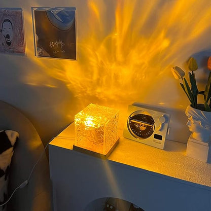 Wave Lamp Aurora Glow LED Crystal Night Light — Romantic Room Decor for Kids & Adults