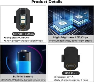 USB Rechargeable LED Colour Changing Light — Portable Mini Mood Lamp with Built-in Battery