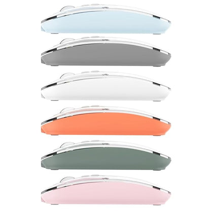 Transparent Rechargeable Wireless Mouse — Silent 1600 DPI Type-C Gaming & Office Mouse