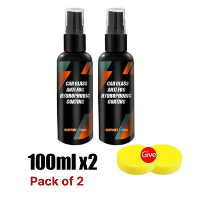 Car Glass Anti- Fog Hydrophobic Coating 100 ml (Pack of 2)