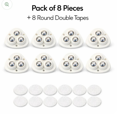 Heavy Duty 360° Rotating Furniture Mover Wheels(Pack of 8) 8