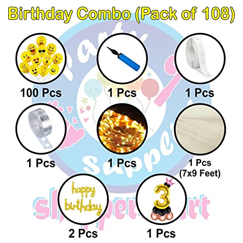 Emoji theme happy birthday decorations birthday balloons