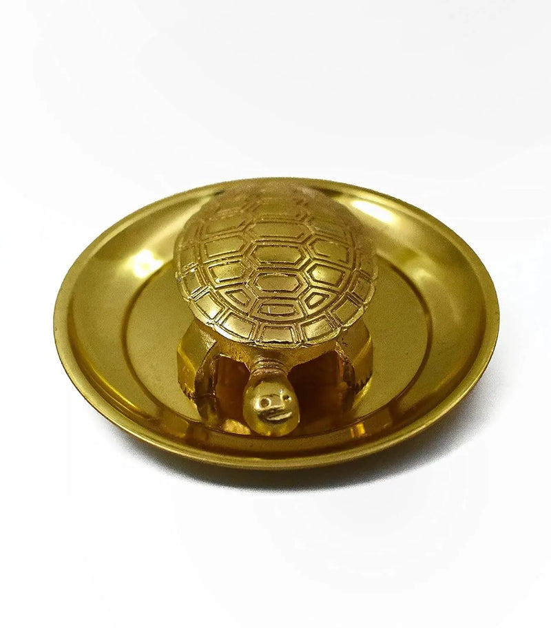 Wish Fulfilment Kachua Yantra Plate for Feng Shui Vastu and Good Luck Icchapurti Tortoise