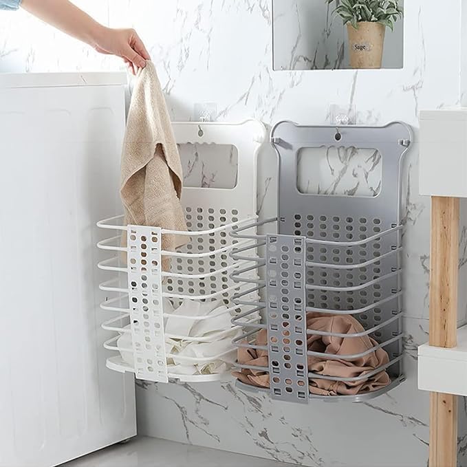 Wall Mounted Bathroom Hanging Laundry Basket