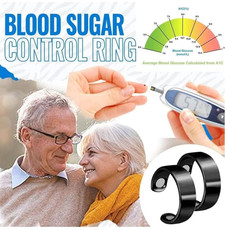 2 Magnet Blood Sugar Control Ring Adjustable Magnetic