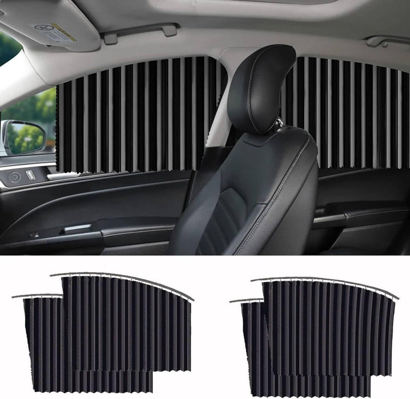 Foldable Car Window Privacy Curtains Sunshade Side Magnet Pleated Car Window Curtain