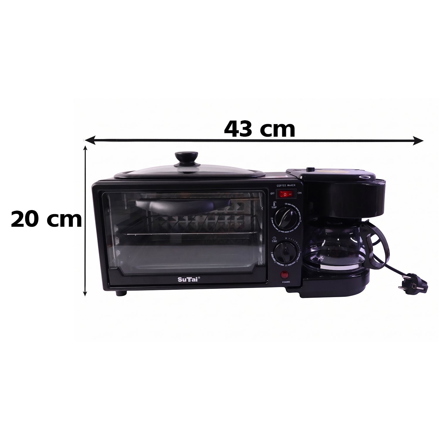 Suta 3 In 1 Breakfast Maker  Compact Kitchen Multi-functional Appliance