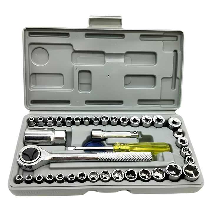 40 In 1 Pcs Tool Kit & Screwdriver, Socket, Wrench Set