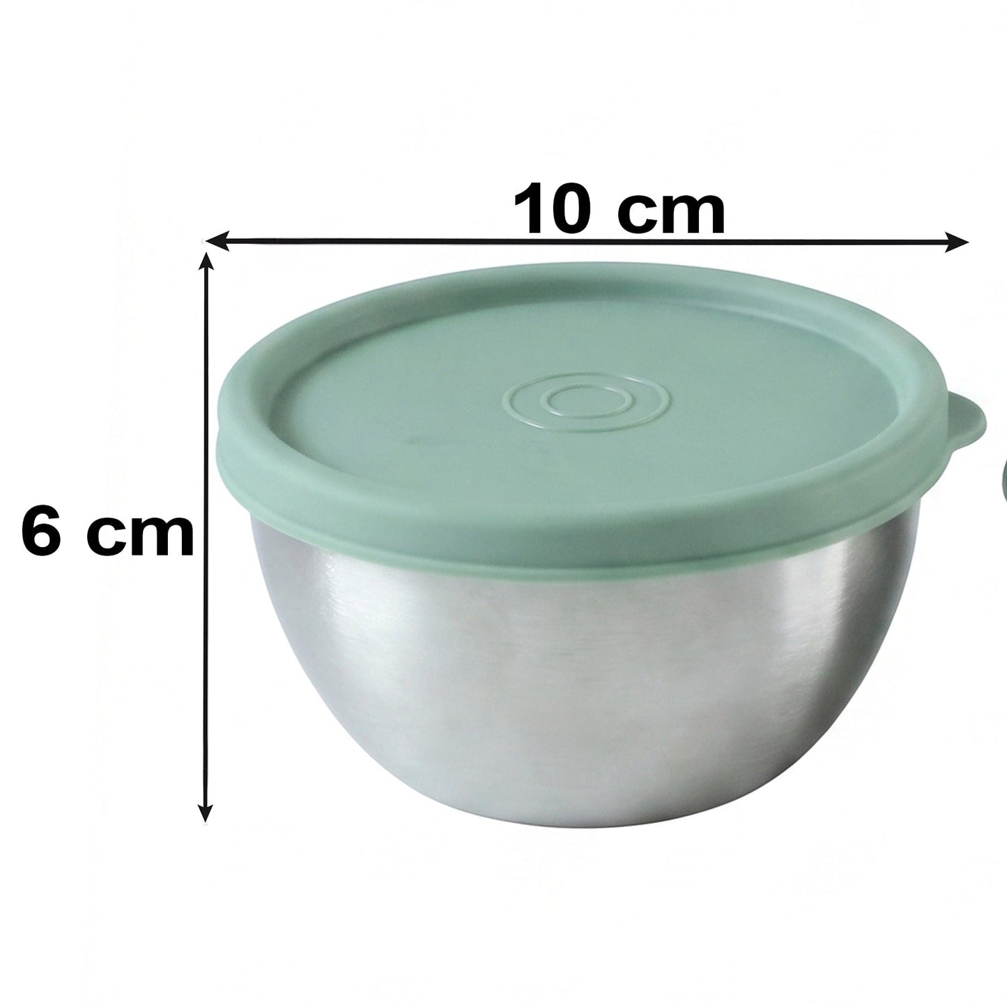 Apex Miny Steel Container Set Mixing Bowls With Lids For Kitchen (3 Pc Set)