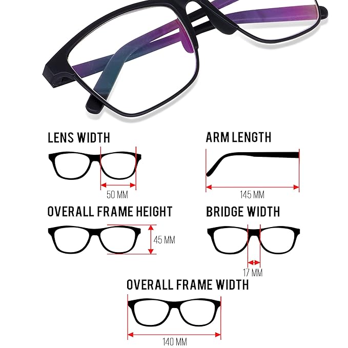 Dark Wost Navigator Blue Cut Computer Glasses for Eye Protection