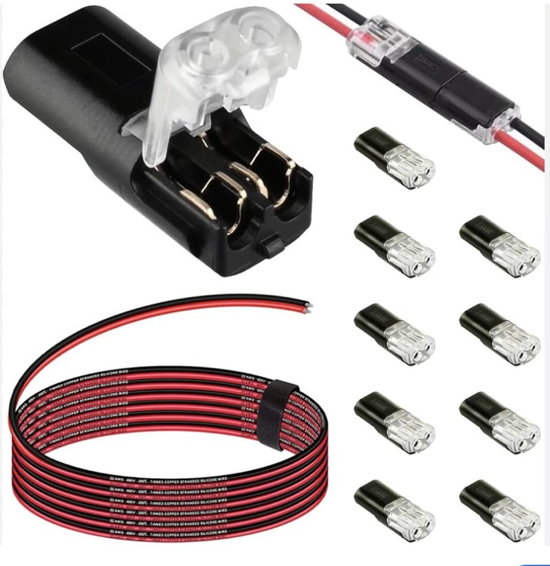 DAOKAI 2-Pin Double-Wire Plug-in Connector set (Pack of 6)