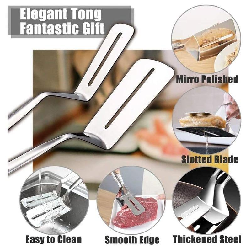 Heat Resistant Multipurpose Kitchen Frying Turner Serving Spatula Tong