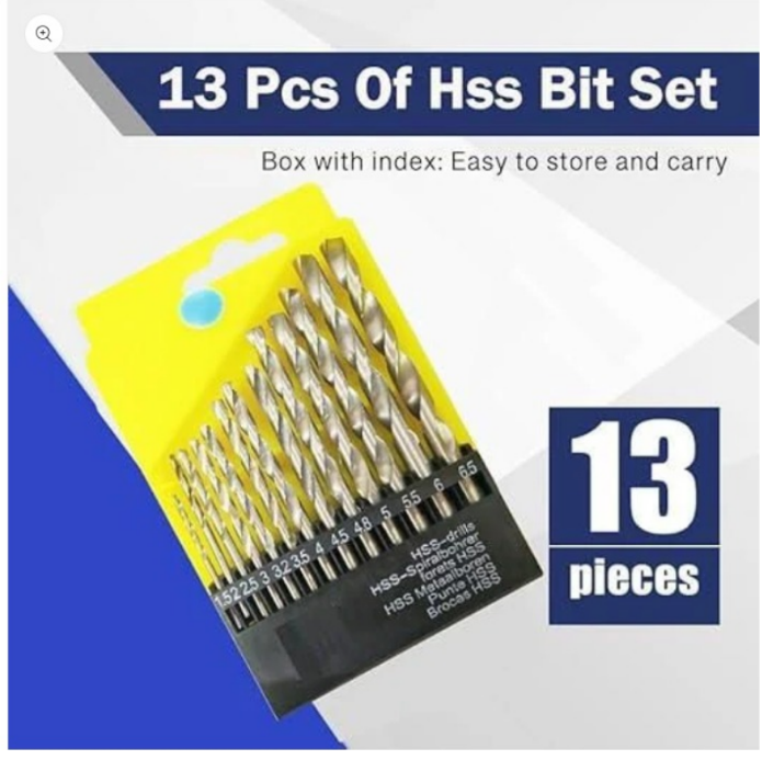 13-piece High-Speed Steel