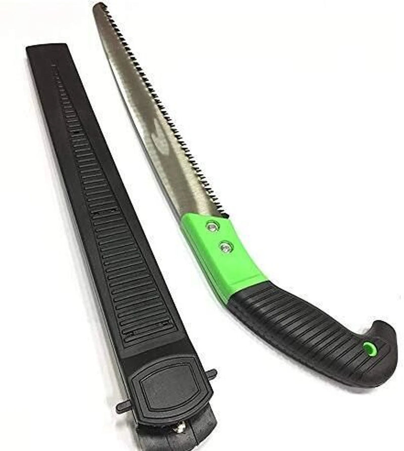 Steel Hand Saw 3 Edge Sharpen Teeth with Plastic Cover hromium Steel Wood Cutter with 3-Edge Razor Teeth & Protective Cover Wood Cutter ()